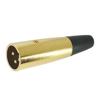 Afbeelding van MANNELIJKE 3P XLR PLUG VERGULD