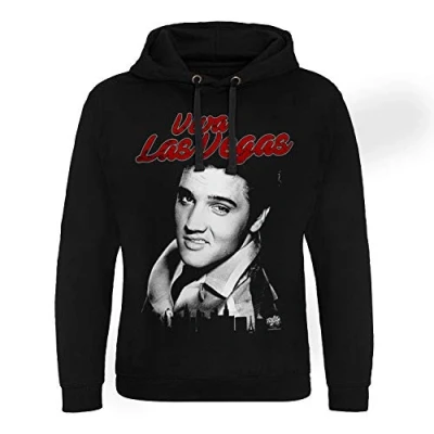 Afbeelding van Officieel gelicenseerd Elvis Viva Las Vegas Epic Capuchon (Zwart), XX Large