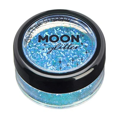 Afbeelding van Moon glitter (Iridescent Glittershaker) 100% cosmetische voor gezicht, lichaam, nagels, haar en lippen 5 g blauw