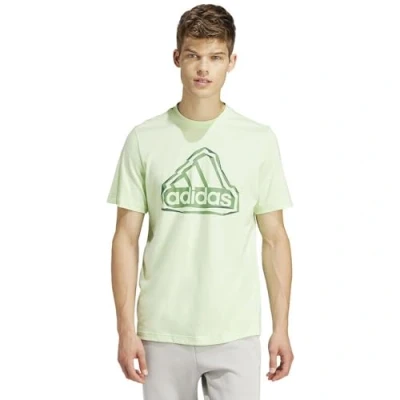 Afbeelding van adidas Heren gevouwen badge grafische T shirts, S