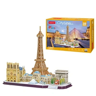 Afbeelding van 3d Puzzel Paris l met Bekende Gebouwen vanaf 8 Jaar Model Bouw DIY Kit Wereldsteden