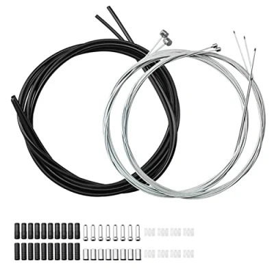 Afbeelding van 2 sets remkabels fiets universeel remkabel voor en achter in 1 kabel versnellingshendel mountainbikes, racefietsen