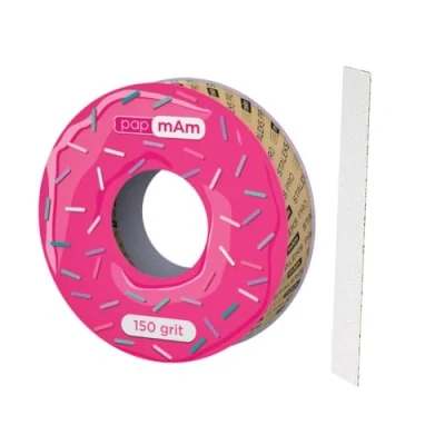 Afbeelding van STALEKS PRO Bobbinail Papmam Expert Wegwerpvijl, wit, voor donut vijldispenser, 7 m, korrel 150