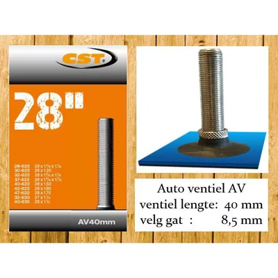Afbeelding van CST Binnenband 28X1 1/8 1 1/2 Schrader 40MM 28/47 622/630 (AV40)