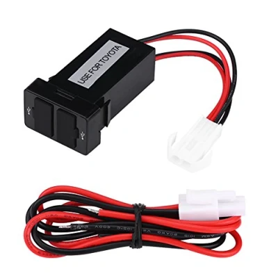 Afbeelding van 12V 24V 2.1A Dual Usb Socket Power Adapter poort Autolader voor Mobiele Telefoons Tablet GPS Camera&#039;s