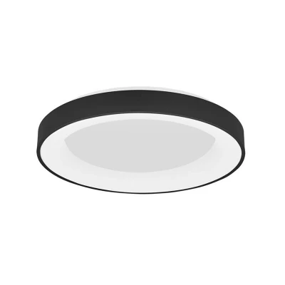 Afbeelding van Nova Luce, Wandlamp + plafondlamp, RANDO SMART LED plafondlamp zwart 50W regelbare lichtkleur 9x60cm dimbaar 9853042