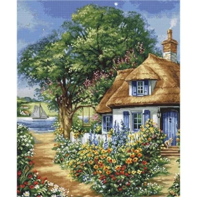 Afbeelding van Luca s borduurpakket Summer Landscape zomer landschap om te borduren BU5000