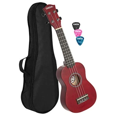 Afbeelding van Soprano Ukulele Linden Red (incl. Bag unpadded, 3 Picks)