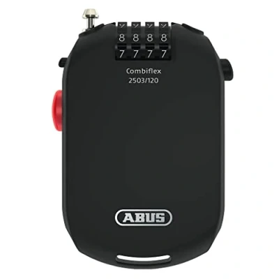 Afbeelding van ABUS speciaal slot Combiflex 2503/120 Geschikt als bagageslot, skislot, helmslot 120 cm staalkabel met combinatiecode Zwart