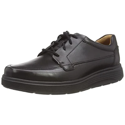 Afbeelding van Clarks UN Abode EASE Sportieve veterschoenen, Heren, Maat: 42.5, Black Leer
