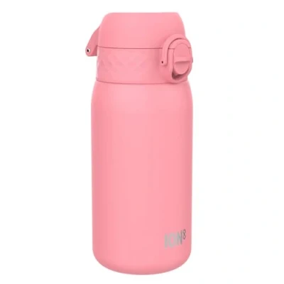 Afbeelding van ION8 Geïsoleerde Stalen Waterfles, 320 ml/11 oz, Lekvrij, Makkelijk te Openen, Veilige Sluiting, Vaatwasserbestendig, Draaghandvat, Hygiënische Flip Cover, Duurzaam Roestvrij Staal, Roos Bloei