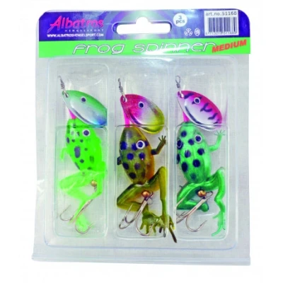 Afbeelding van Albatros Spinnerset Kikker Baits 11 g Groen Blauw Roze 3 stuks Roofvis
