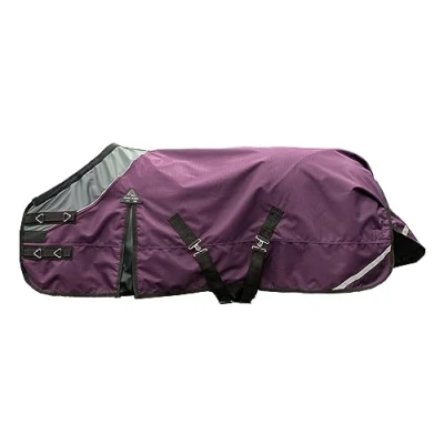 Afbeelding van HKM Outdoordeken Liberty 1200D Lichte voering Wijnrood/Grijs 155