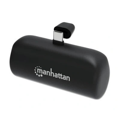 Afbeelding van MANHATTAN Powerbank 5000 mAh USB Type C stekker 20W zwart