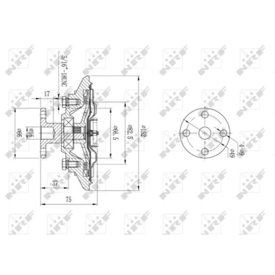 Afbeelding van Koppeling, radiateurventilator NRF 49592