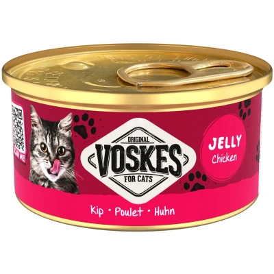 Afbeelding van Voskes Kattenvoer Gelei Kip 85 gr