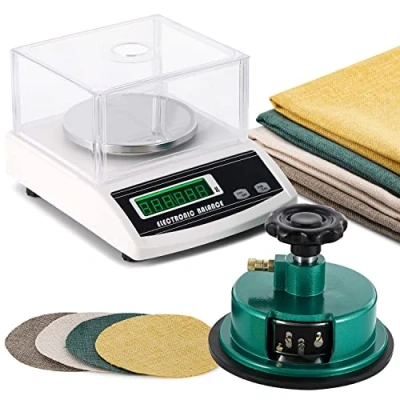 Afbeelding van NEWTRY 1000 g/0,01 g GSM Elektronische precisieweegschaal digitale analytische weegschaal met verstelbare schijf sampler stofsnijder 100 cm2 van 0 2 mm, voor textiel, stoffen, papier