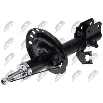 Afbeelding van NTY A NS 004 Schokdemper Vooras links Gasdruk Dubbelpijp Veerpoot Pen bovenaan, Klem onderaan NISSAN: Micra III Hatchback (K12) 1.2 16V, 1.4 16V