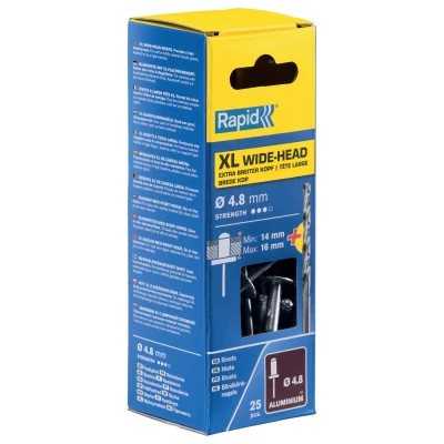 Afbeelding van Rapid blindklinknagel XL 4.8x20mm incl. boortje (25st)