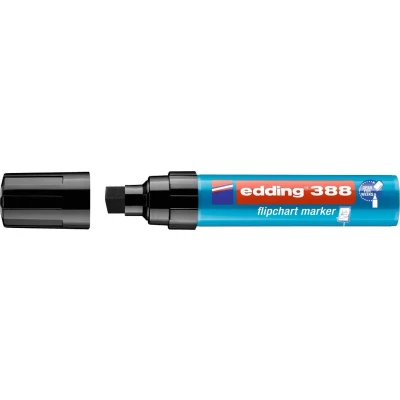 Afbeelding van Edding 4 388001 Flipchartmarker 388 Beitelpunt 12 mm Zwart 1 stuk(s)