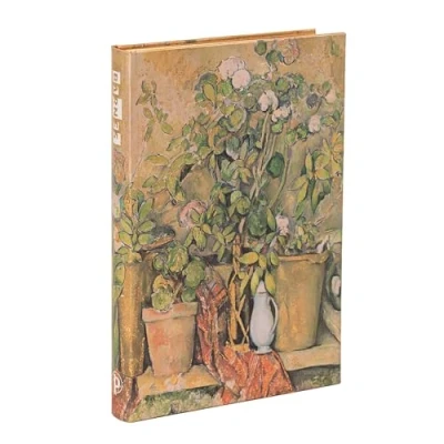Afbeelding van Cezanne’s Terracotta Pots and Flowers Mini Unlined Hardback Journal (Elastic Band Closure)