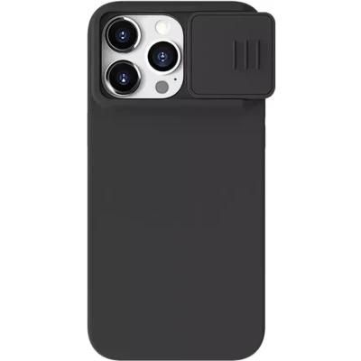 Afbeelding van Nillkin CamShield Siliconen Hoesje voor de Apple iPhone 15 Pro Max Back Cover met Camera Slider Zwart