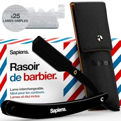 Afbeelding van Sapiens Kapper Scheermes BlackEdition X roestvrij staal