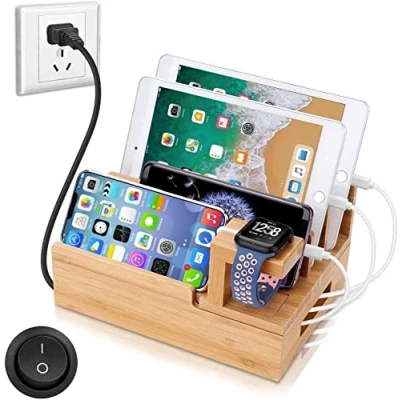 Afbeelding van Oplaadstation voor mobiele telefoon, USB oplader, meermaal, laadstation meerdere apparaten, smartphone oplader telefoons, laadstation,