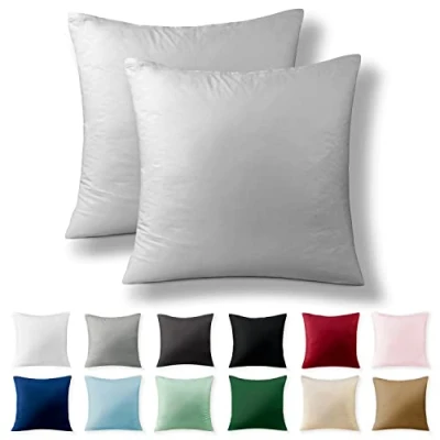 Afbeelding van Alreya Renforcé set van 2 kussenslopen 80 x cm 100% katoen met YKK ritssluiting, superzachte kussensloop, kussenhoes, Oeko Tex® standaard gecertificeerd, Grijs, alleen kussensloop