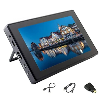 Afbeelding van Ingcool 7 inch Display met Behuizing voor Raspberry Pi IPS Capacitief Touchscreen Monitor 1024x600 7&quot; HDMI LCD Compatibel Alle Pi, Jetson Nano Ondersteuning Windows 10/8.1/8/7