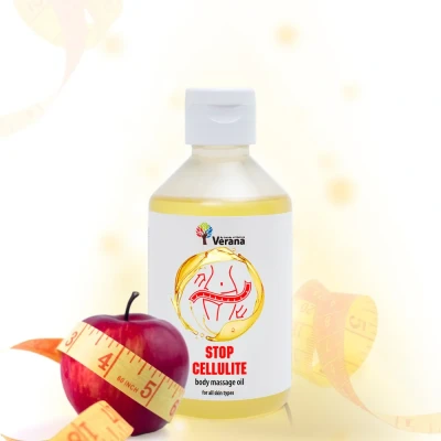 Afbeelding van Verana Massageolie Stop Cellulite 250ml, 100% natuurlijk, gemaakt in Europa