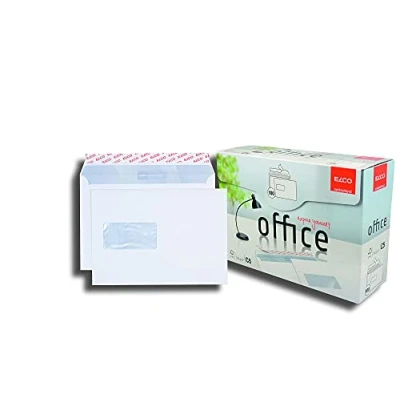 Afbeelding van ELCO 74537.12 Office enveloppen C5 100 g/m² FSC gecertificeerd met venster in shop box stuks wit
