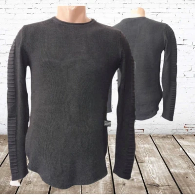 Afbeelding van Riva fijn gebreide trui grijs S Violento Truien en sweaters