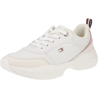 Afbeelding van Tommy Hilfiger FW0FW07818 Chunky Runner Damesschoenen Sneaker 0LA Ecru Pink