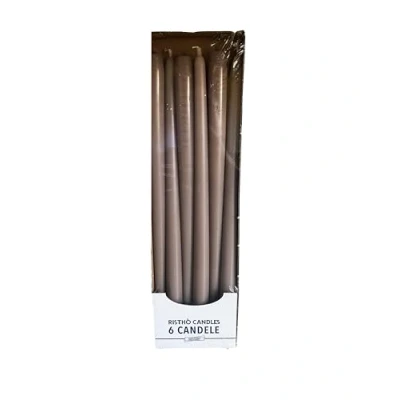 Afbeelding van CERIA DI GIORGIO risthø kaarsen conische kaarsenhouder, was, taupe, 2,2 x 40 cm, 6 stuks