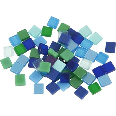 Afbeelding van Creativ Company Mini Mozaiek Blauw/Groen 5x5mm, 25 gram