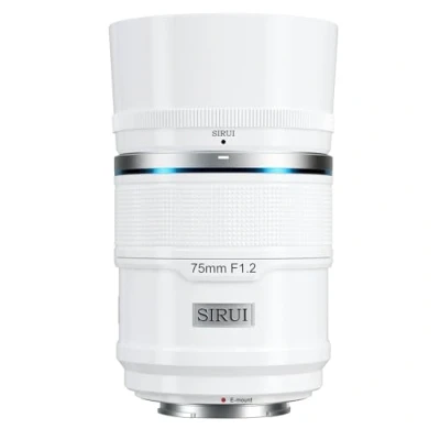 Afbeelding van SIRUI Sniper 75 mm autofocuslens, F1.2 telefoto APS C cameralens voor A5 A6 A7 FX A9 ZV E serie (E bevestiging, wit)