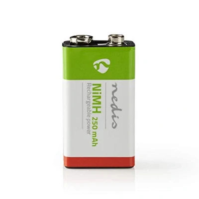 Afbeelding van Oplaadbare 9V batterij Nedis (NiMH, 250 mAh, 8.4 V)