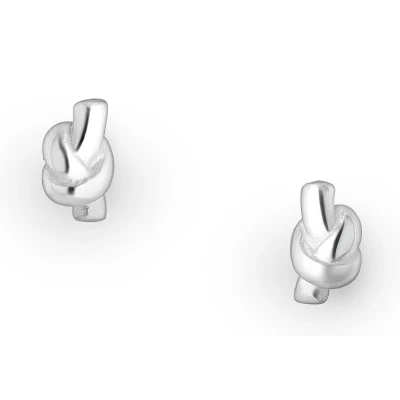 Afbeelding van JoyS Zilveren knoop oorbellen 4 x 7 mm massieve oorknopjes