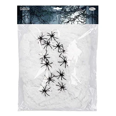 Afbeelding van Boland Spinrag 250 g Wit met spinnen Horror