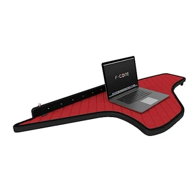 Afbeelding van F CORE Tafels op het dashboard vrachtwagen compatibel voor DAF XF NG XG XG+ 10.21 Midden ROOD