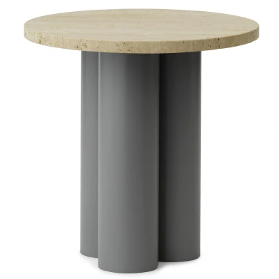 Afbeelding van Normann Copenhagen Dit Bijzettafel Grey Travertine Light