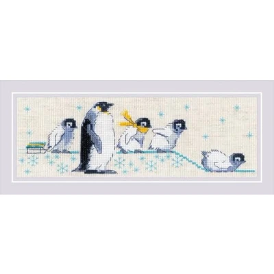 Afbeelding van Borduurpakket Pinguïns