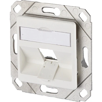 Afbeelding van Metz Connect Modul Dose 1Port UPk unbest.RW Netwerkdoos Inbouw (in muur) Inzet met centraalstuk Zonder connectoren 1 poort Zuiver wit (RAL 9010)
