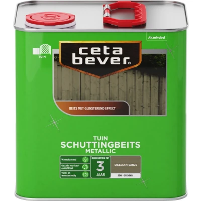 Afbeelding van Ceta Bever Schuttingbeits Metallic Semi Dekkend Oceaan Grijs Blanke lak &amp; Beits