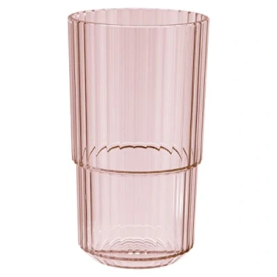 Afbeelding van APS Linea Drinkbeker van hoogwaardig Tritan, kunststof met 0,5 liter, BPA vrij, stapelbaar, onbreekbaar herbruikbaar en vaatwasmachinebestendig, 500 ml, lichtroze
