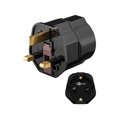 Afbeelding van Goobay Mains Adapter UK, Black