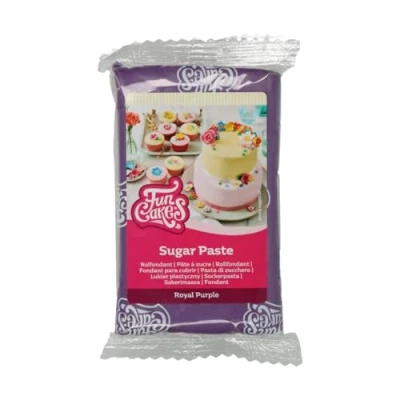 Afbeelding van FunCakes Rolfondant Fondant voor Cupcakes en Taarten Donkerpaars 250g