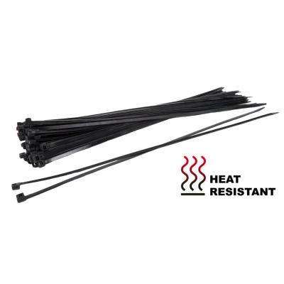 Afbeelding van Kortpack Hittebestendige Tyraps 370mm X 4.8mm Zwart (100 Stuks)