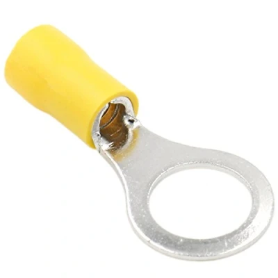 Afbeelding van Heschen Ring Terminal Crimp Connectors Vinyl Geïsoleerde Draad Elektrische Connector RV5.5 10 Stud Maat 3/8 &quot;voor 4 6mm² (12 AWG) Geel 100Pack